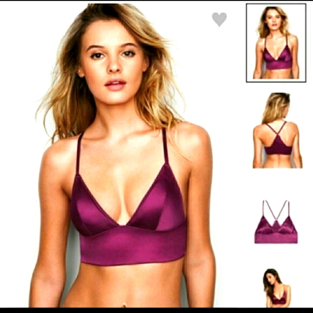 Victoria Secret Black Satin XS Bralette